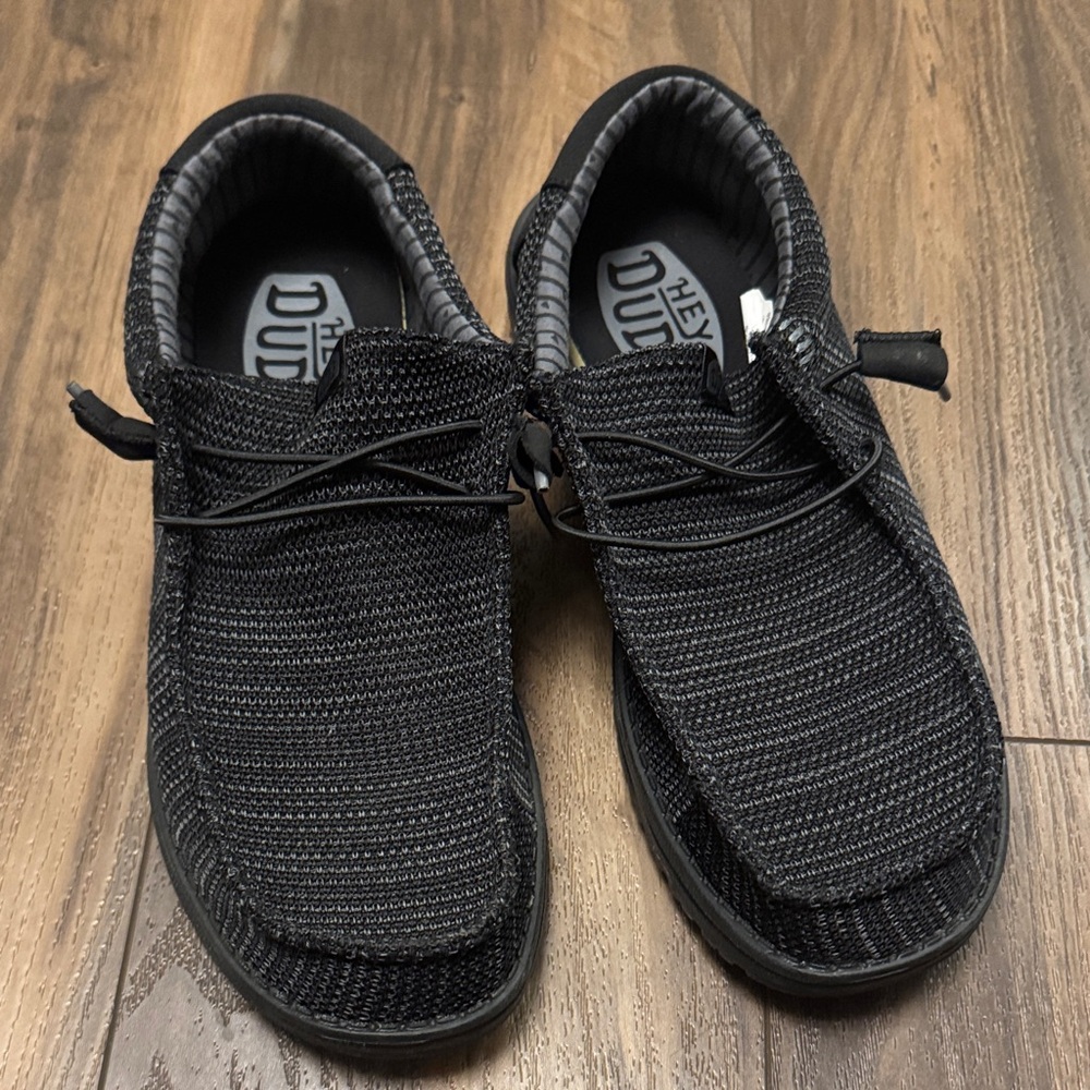 Hey Dude Men's Charcoal Slip-On Loafers 10